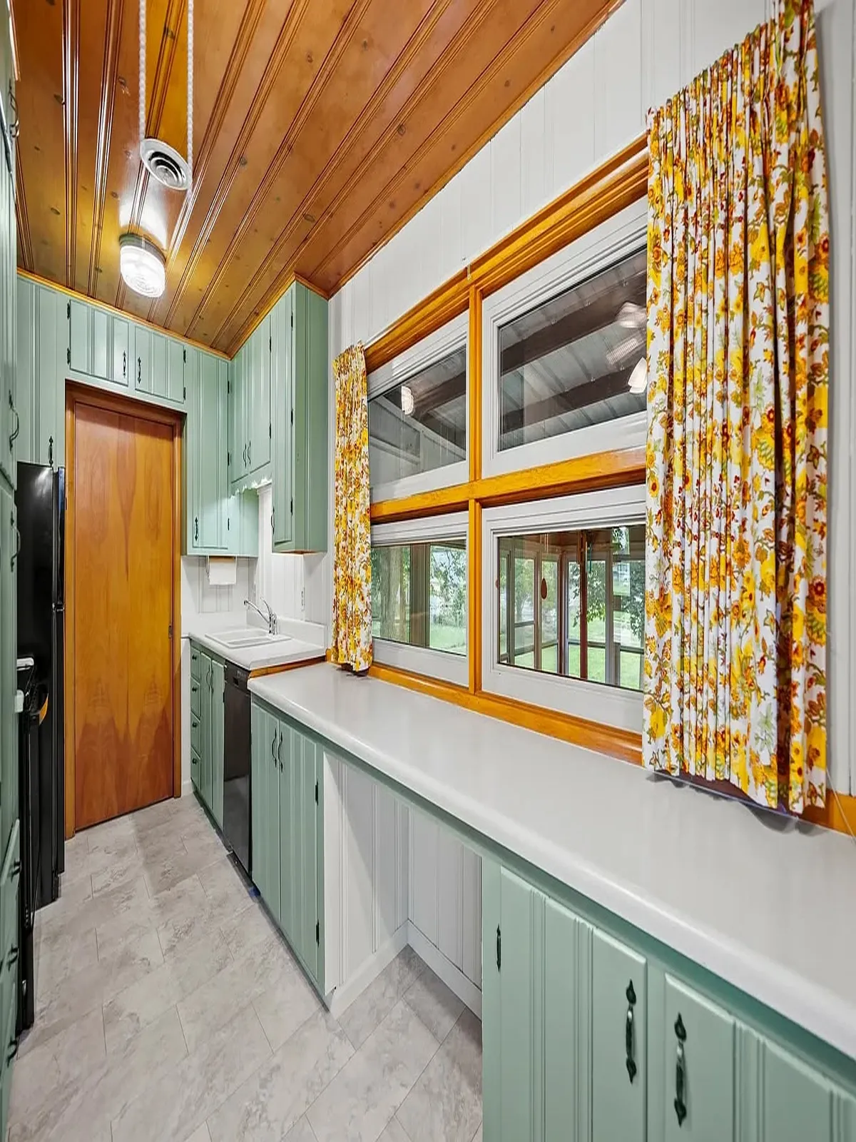 Green cabinets kitchen remodel