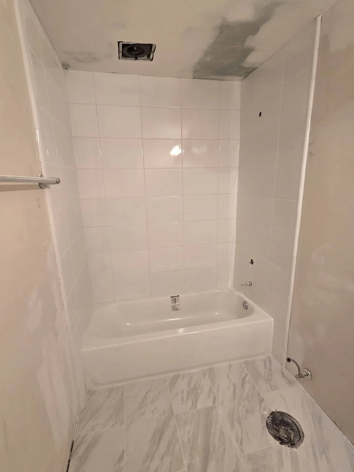 White bathroom before remodel
